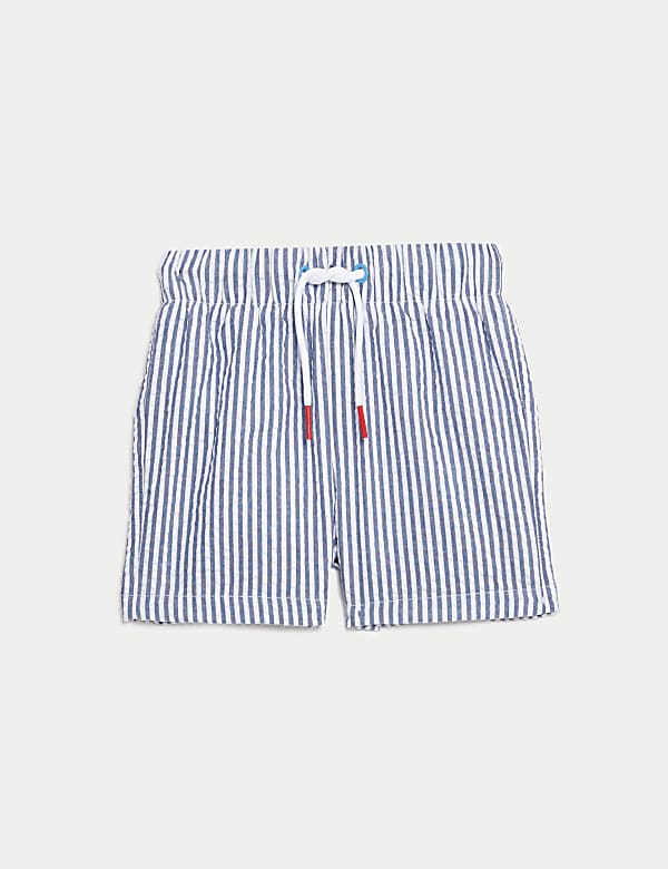 Cotton Blend Striped Swim Shorts 0 3 Yrs NAVY MIX Swim Shorts M S IL