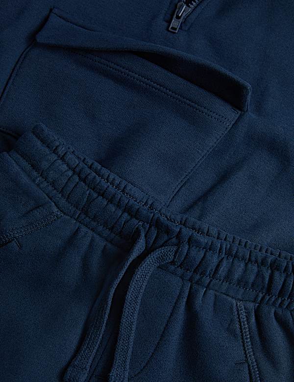 2pc Cotton Rich Half Zip Tracksuit (0-3 Yrs) - CH