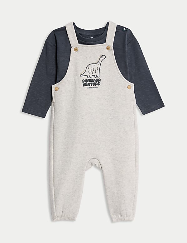 2-teiliges Outfit (Oberteil und Hose) mit hohem Baumwollanteil (0–3&nbsp;J.) - DE