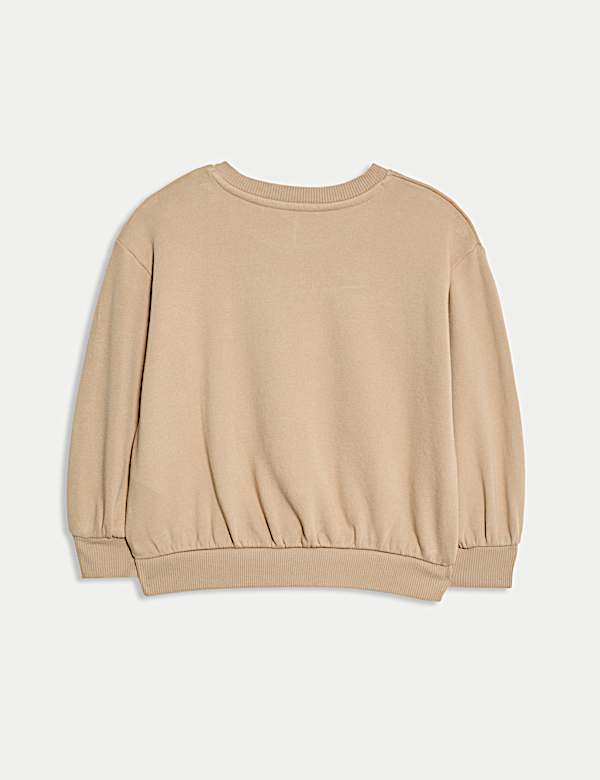 Sweatshirt mit hohem Bauwollanteil und Schriftzug (0–36 Monate) - AT