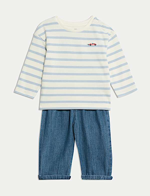 2pc Striped Top & Bottom Outfit (0-6 Yrs) - FR