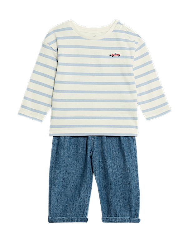 2pc Striped Top & Bottom Outfit (0-6 Yrs)