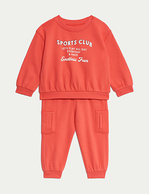 2pc Cotton Rich Sports Club Slogan Outfit (0-6 Yrs)