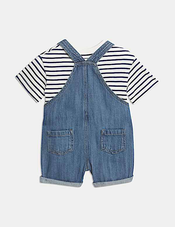 2pc Cotton Rich Denim Bibshort (0-3 Yrs)