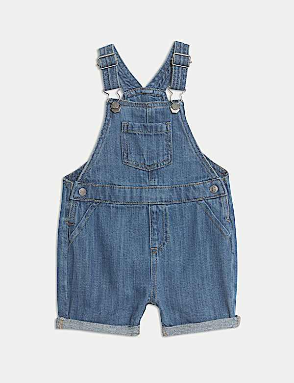 2pc Cotton Rich Denim Bibshort (0-3 Yrs)