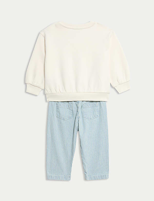 Cotton Rich Striped Top & Bottom Outfit (0-6 Yrs) - IT