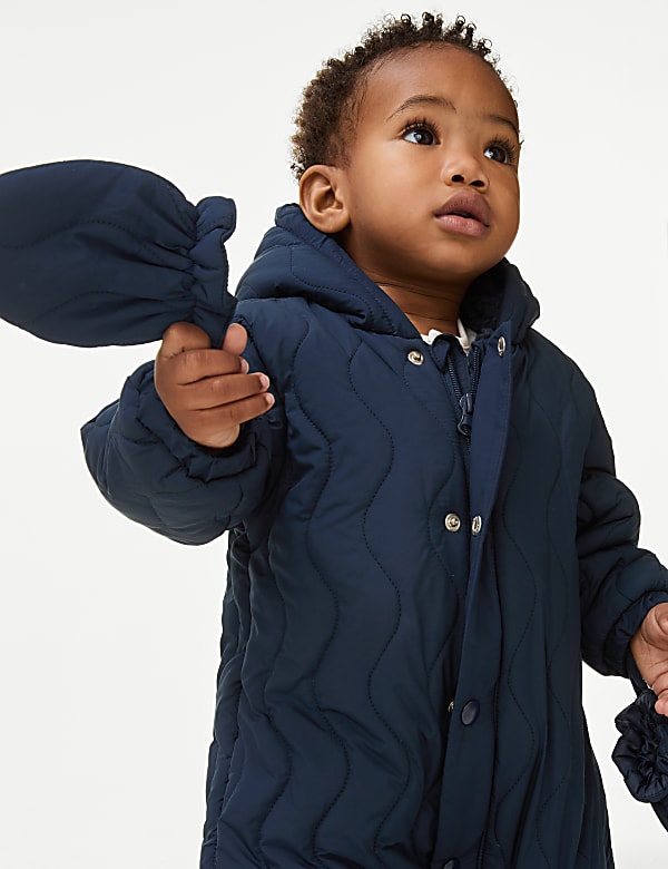 Padded Hooded Snowsuit (0-3 Yrs) - BG