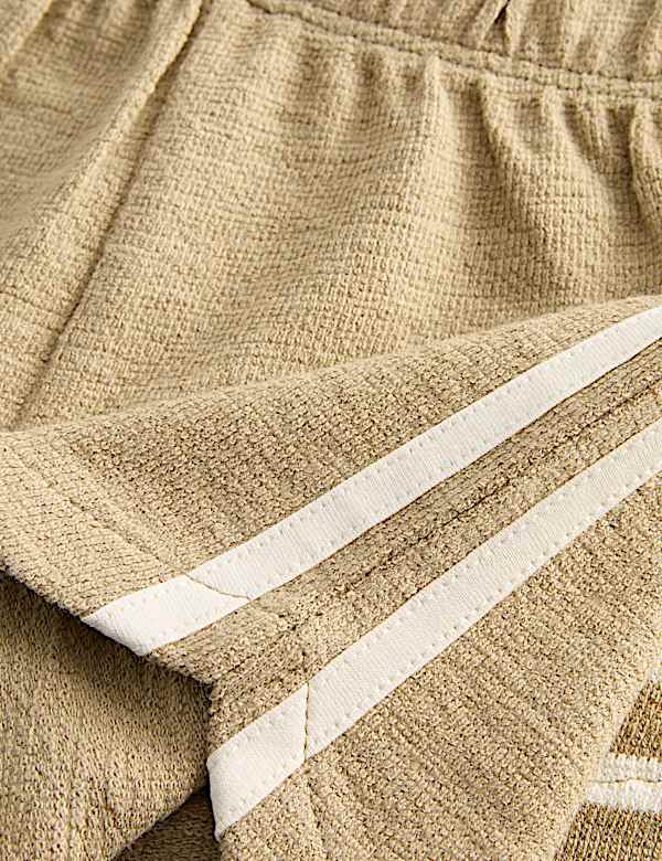 2 Pack Pure Cotton Side Stripe Shorts (0-5 Yrs)