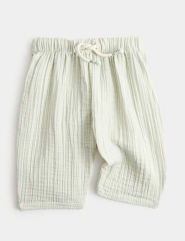 Pure Cotton Striped Trousers (0-5 Yrs) - HU