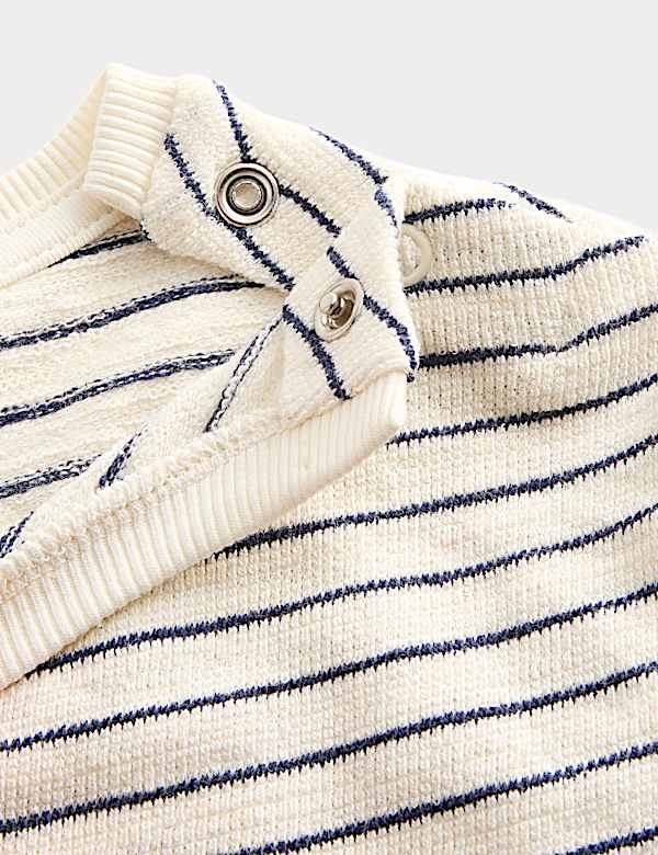 Pure Cotton Striped Shirt & Navy Shorts (0-5 Yrs)