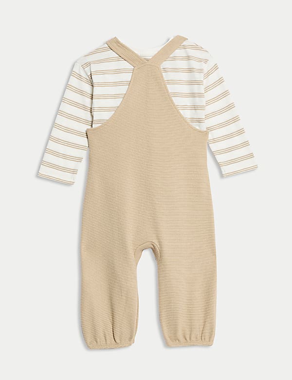 2pc Pure Cotton Dungaree Outfit (0 Mnths - 3 Yrs)