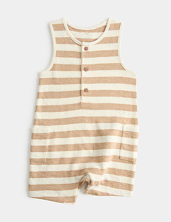 Pure Cotton Striped Romper (0-3 Years) - NZ