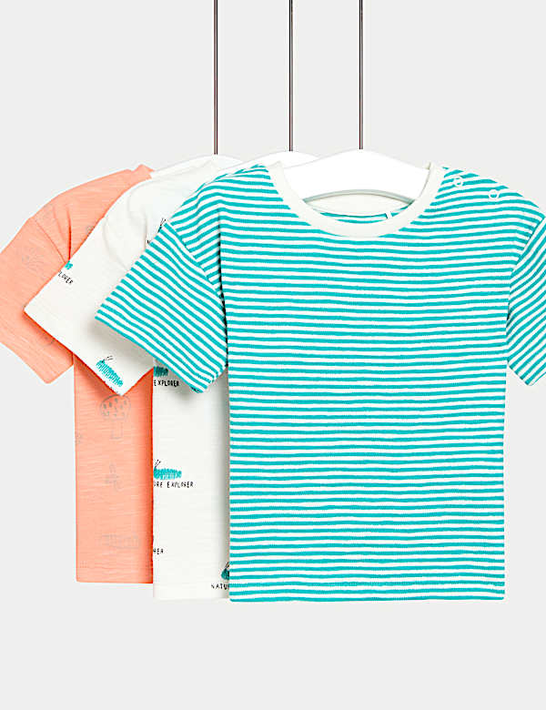3pk Pure Cotton Caterpillar T-Shirts (0-3 Yrs) - VN