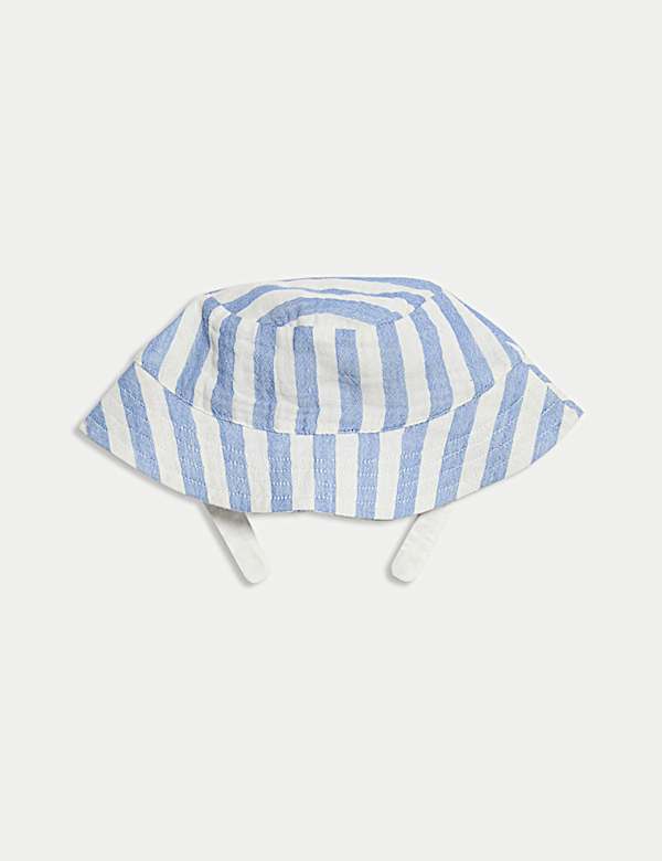 Σύνολο με μπλε ριγέ σαλοπέτα-σορτς από 100% βαμβάκι, 2 τεμάχια (0-3 ετών) - GR