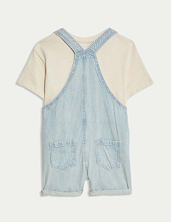 2pc Pure Cotton Striped Bibshort (0-3 Yrs) - NL