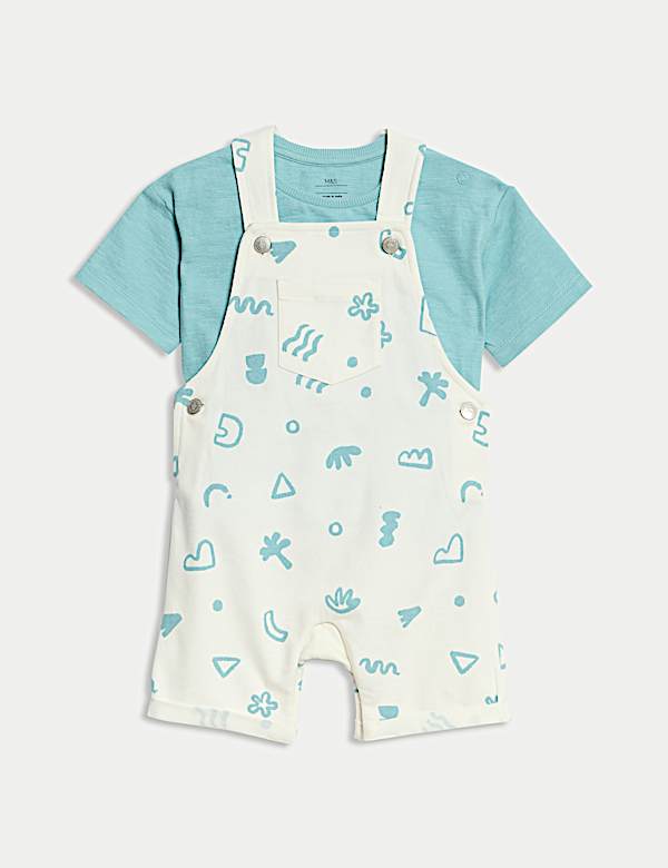 2pc Cotton Rich Bibshort Outfit (0 Mths-3 Yrs) - BN