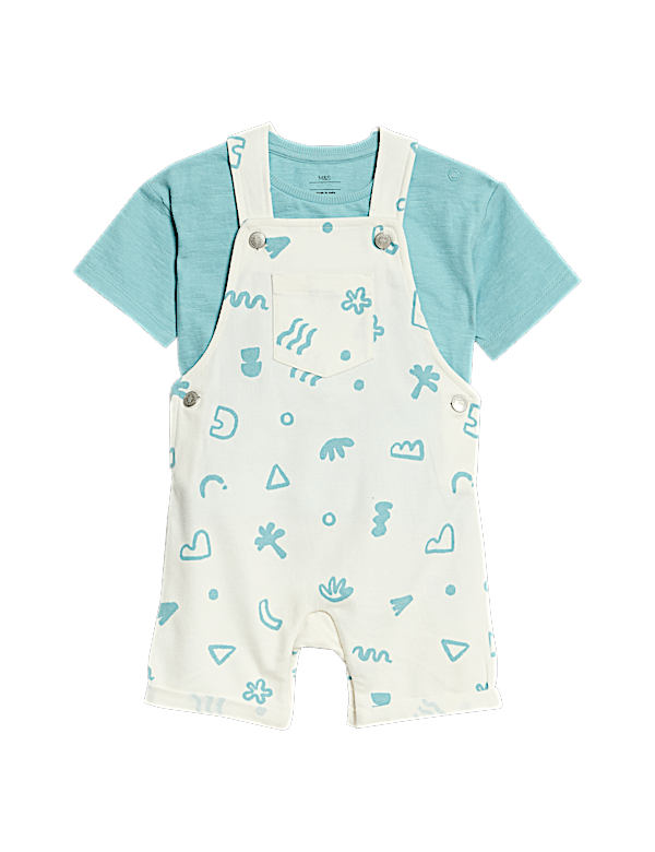 2pc Cotton Rich Bibshort Outfit (0 Mths-3 Yrs)