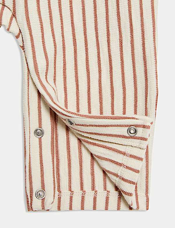 Cotton Brown Stripe Romper