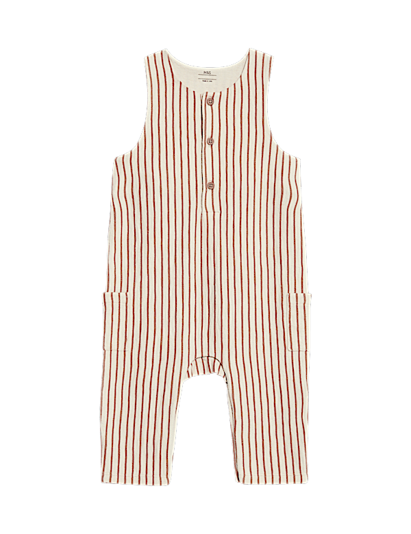 Cotton Brown Stripe Romper