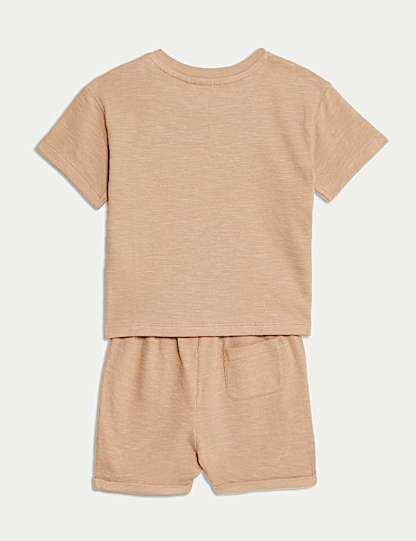 2pc Pure Cotton Sun Oversized T-Shirt Set (0-3 Yrs)