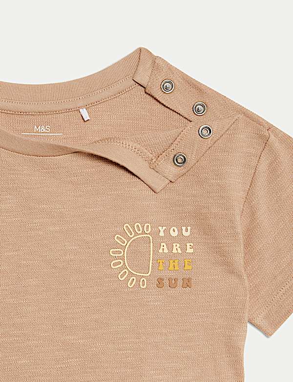 2pc Pure Cotton Sun Oversized T-Shirt Set (0-3 Yrs)