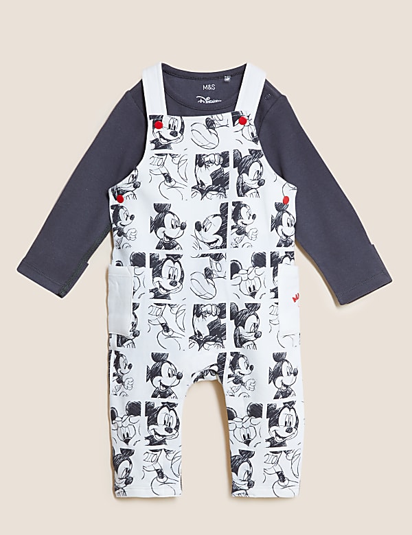 2pc Mickey Mouse™ Dungaree Outfit (0-3 Yrs)