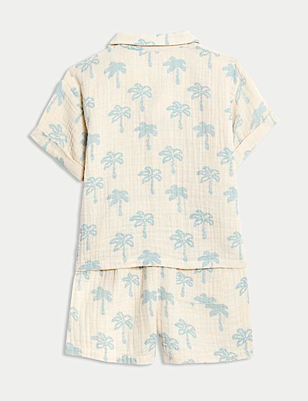 2pc Pure Cotton Palm Tree Top & Bottom Outfit (0 Mths - 6 Yrs)