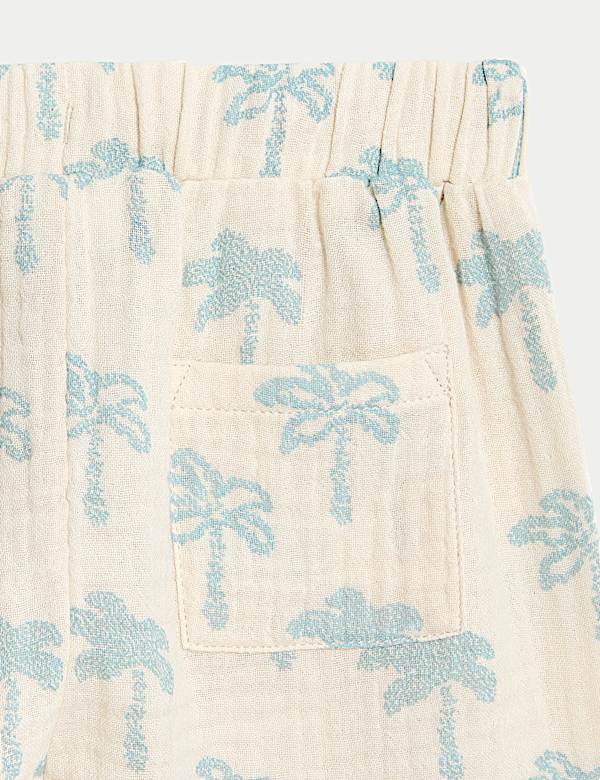2pc Pure Cotton Palm Tree Top & Bottom Outfit (0 Mths - 6 Yrs)