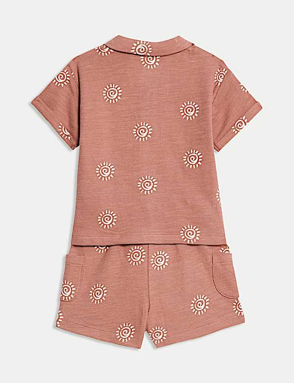 2pc Pure Cotton Shirt & Shorts Outfit (0-6 Yrs)