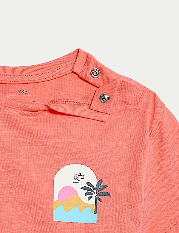 2pc Cotton Rich T-Shirt & Shorts Outfit (0-6 Yrs) - PL