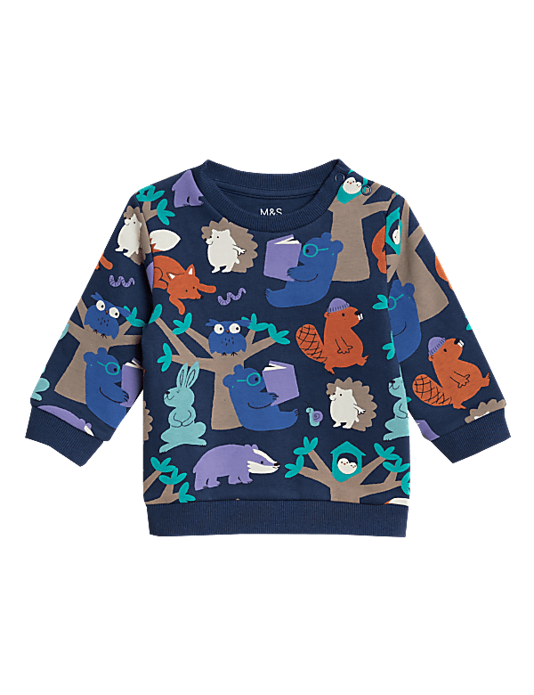 Cotton Rich Woodland Sweatshirt (0-3 Yrs)