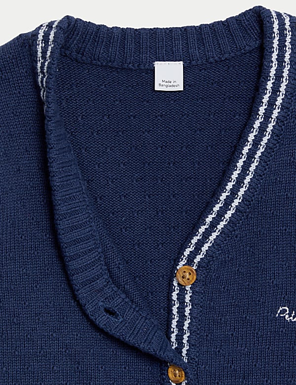 Pure Cotton Peter Rabbit&trade; Knitted Cardigan (0-3 Yrs) - RO