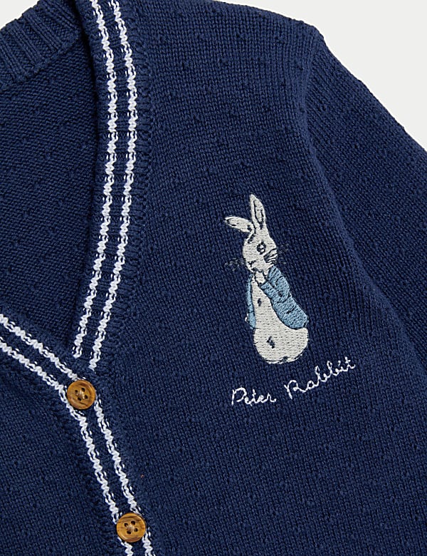 Pure Cotton Peter Rabbit&trade; Knitted Cardigan (0-3 Yrs) - RO