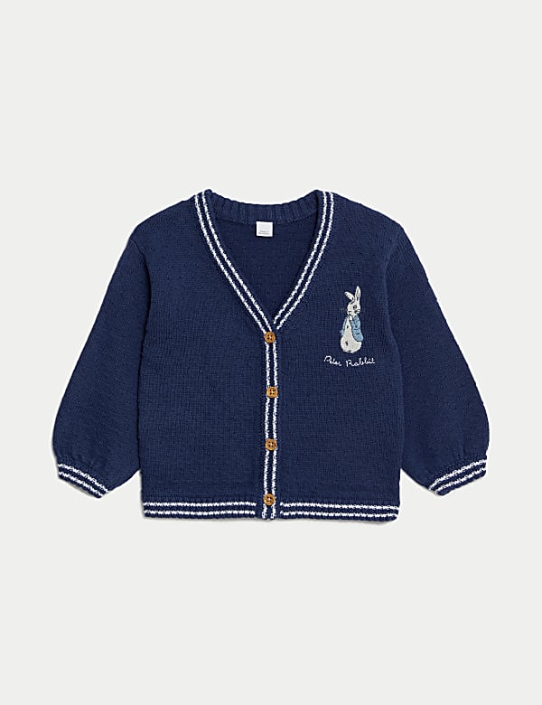 Pure Cotton Peter Rabbit&trade; Knitted Cardigan (0-3 Yrs) - RO