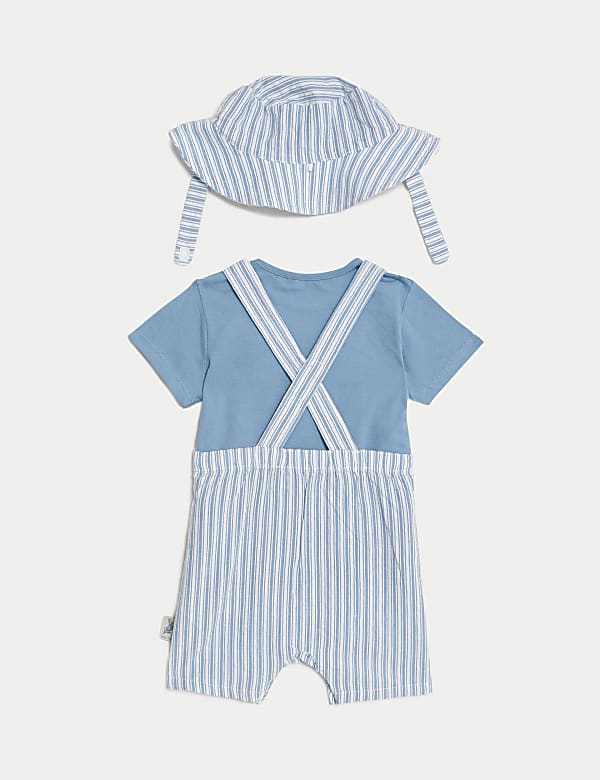 3pc Pure Cotton Peter Rabbit&trade; Bibshort Outfit (0-3 Yrs) - FR