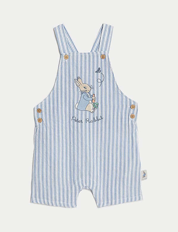 3pc Pure Cotton Peter Rabbit&trade; Bibshort Outfit (0-3 Yrs) - FR