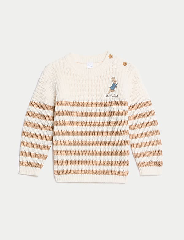 Pure Cotton Peter Rabbit™ Striped Jumper (0-3 Yrs) - PL