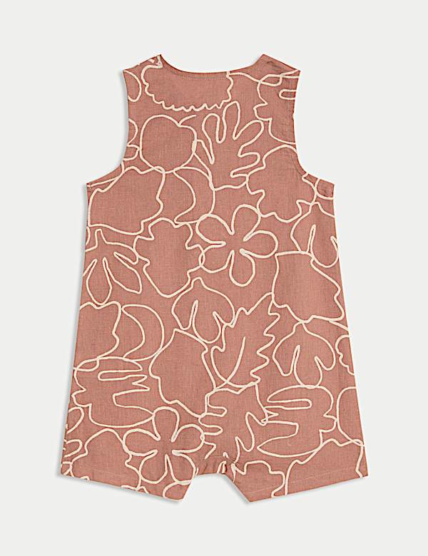 Cotton Printed Terracotta Romper
