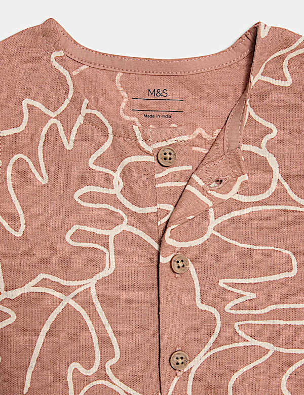 Cotton Printed Terracotta Romper