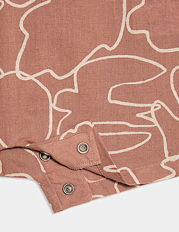 Cotton Printed Terracotta Romper