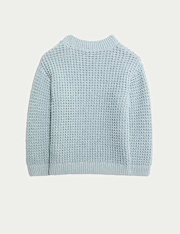 Pure Cotton Open Knit Jumper (0-3 Yrs)