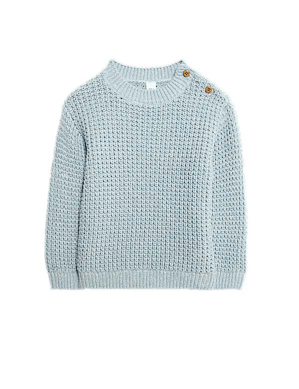 Pure Cotton Open Knit Jumper (0-3 Yrs)