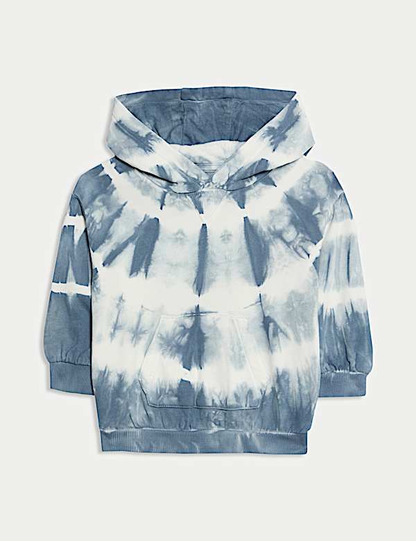 Sweat 100 % coton à capuche et teinture par nouage (jusqu’au 6 ans) - CH