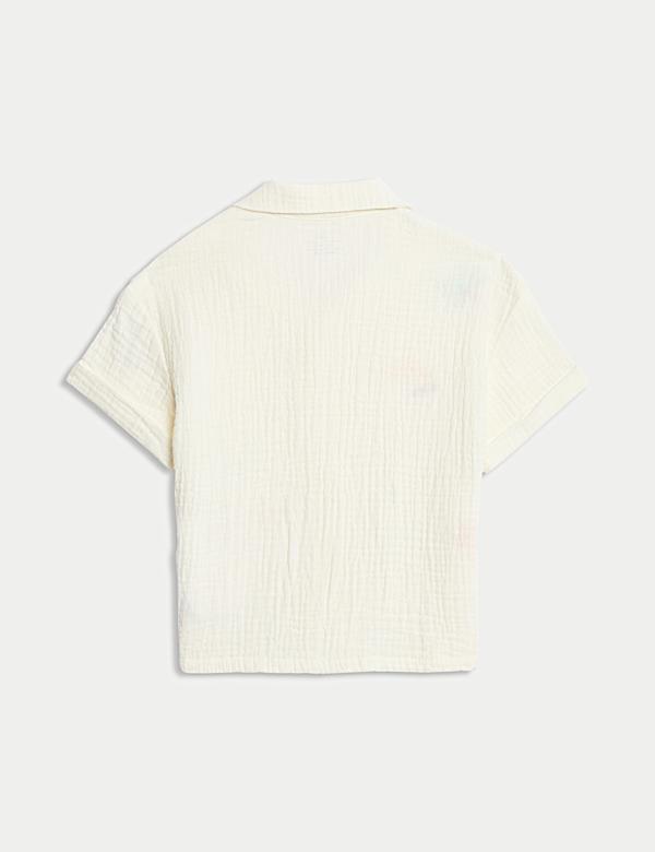 Pure Cotton Beach Embroidered Shirt (0 Mths-6 Yrs) - MX