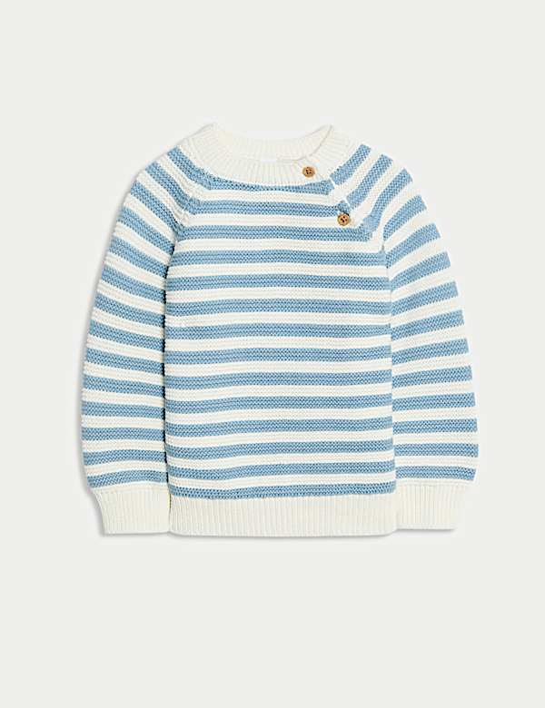 Jersey de punto 100% algodón de rayas (0-3 años) - US