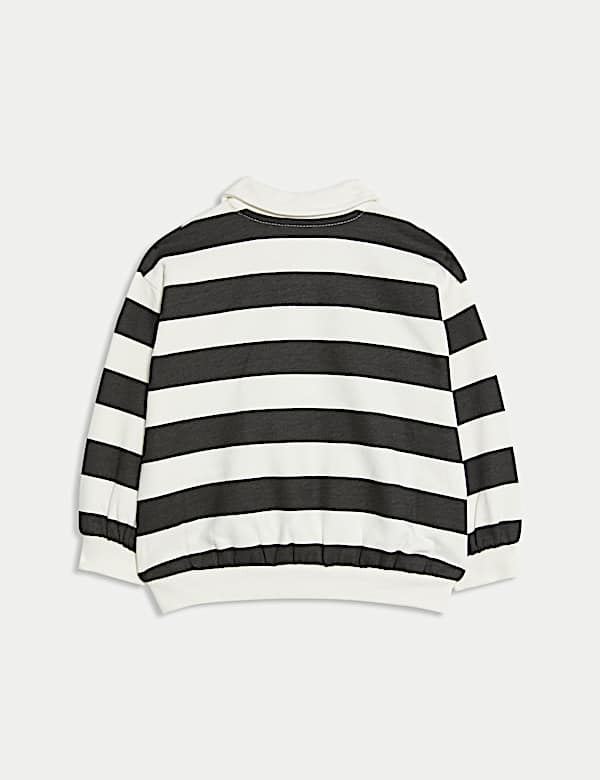 Cotton Rich Striped Rugby Sweatshirt (0-6 Yrs)