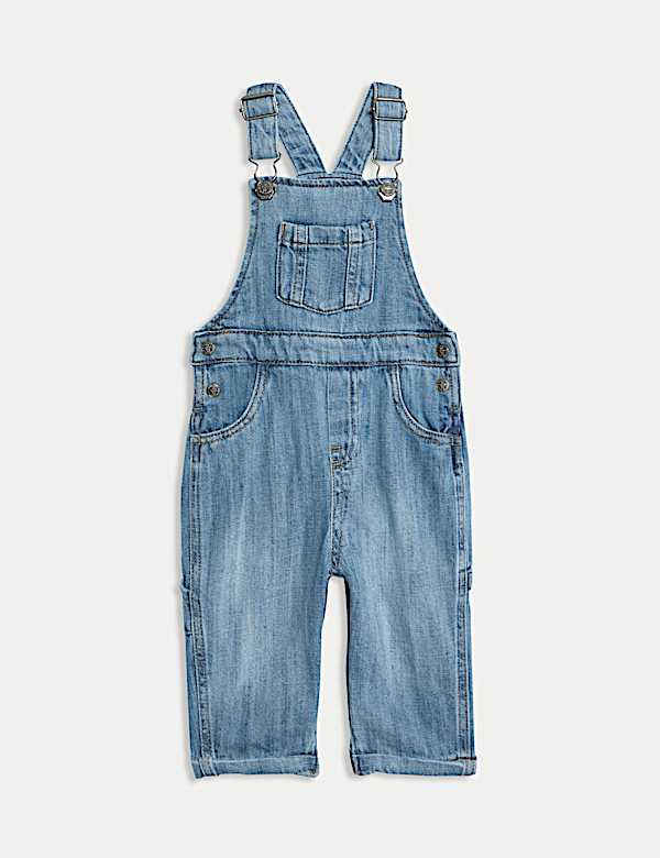 2pc Pure Cotton Denim Dungaree Outfit (0-3 Yrs)