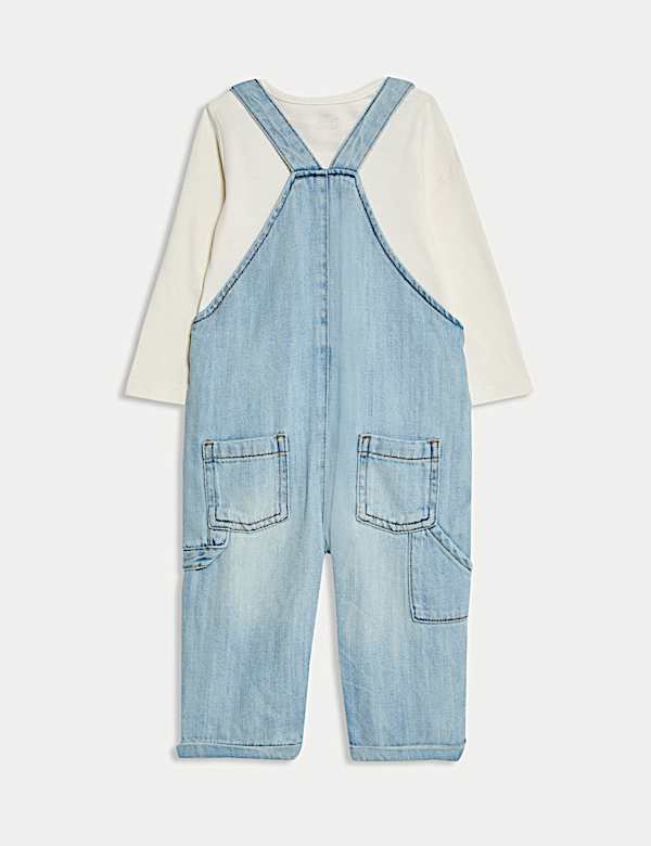 2pc Pure Cotton Denim Dungaree Outfit (0-3 Yrs)