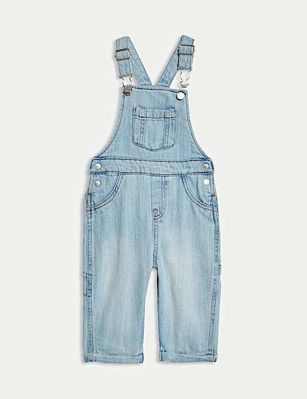 2pc Pure Cotton Denim Dungaree Outfit (0-3 Yrs)