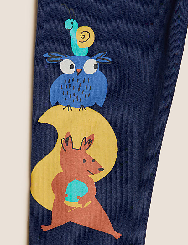 Cotton Rich Woodland Print Leggings